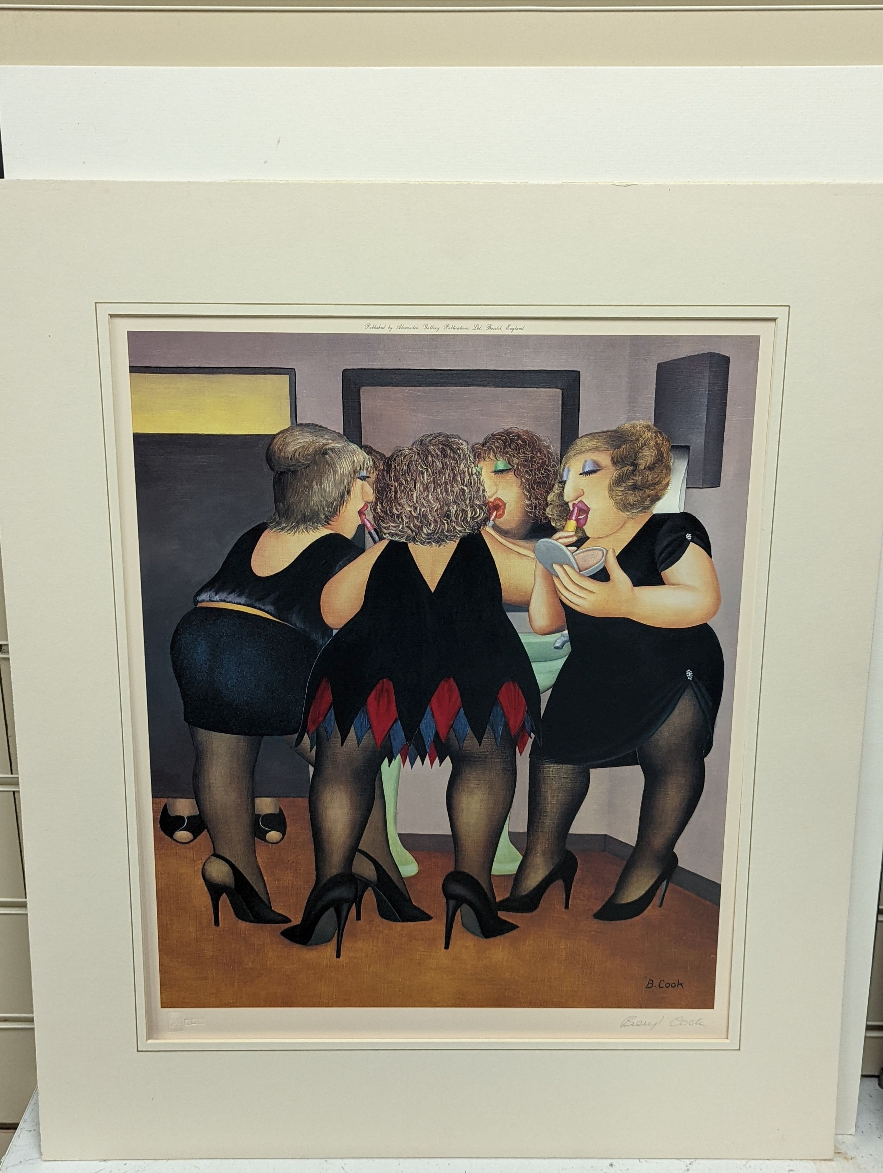 Beryl Cook (1926-2008), signed print, 'Getting Ready', unframed, 45.5x38cm